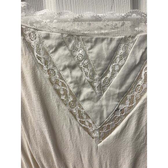 Reformation Cream Baby Doll Blouse Lace Detail 4P - Picture 2 of 6